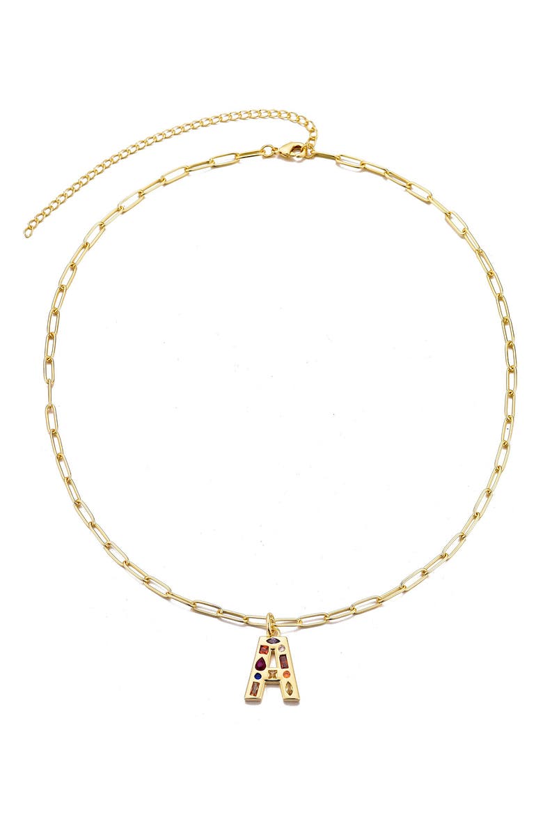 Adornia Initial Pendant Necklace, Alternate, color, Gold-A
