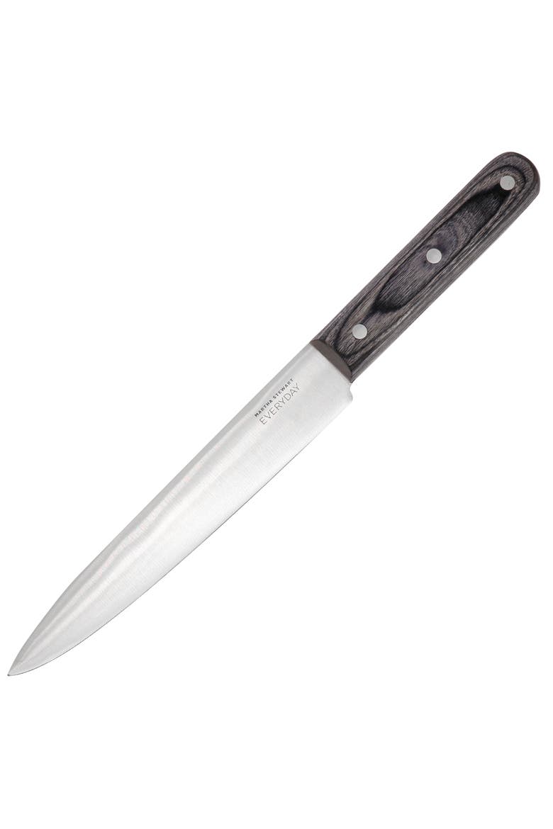 8 Inch Stainless Steel Slicer Knife with Wood Handle, Main, color, Brown