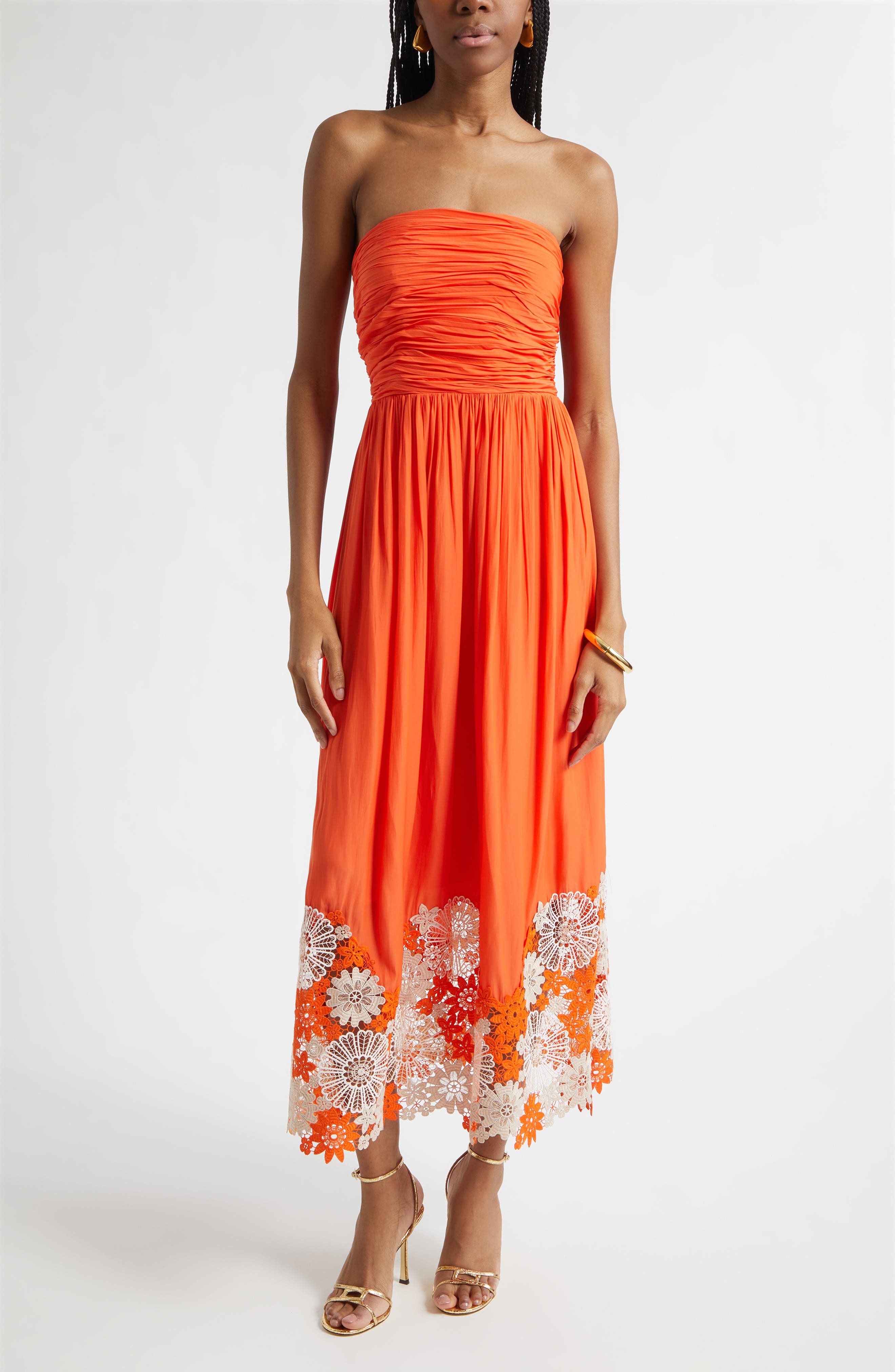 Milani Strapless Lace Detail Dress