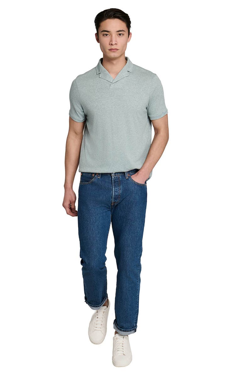 W.R.K Slim Fit Rib Solid Polo, Alternate, color, Teal
