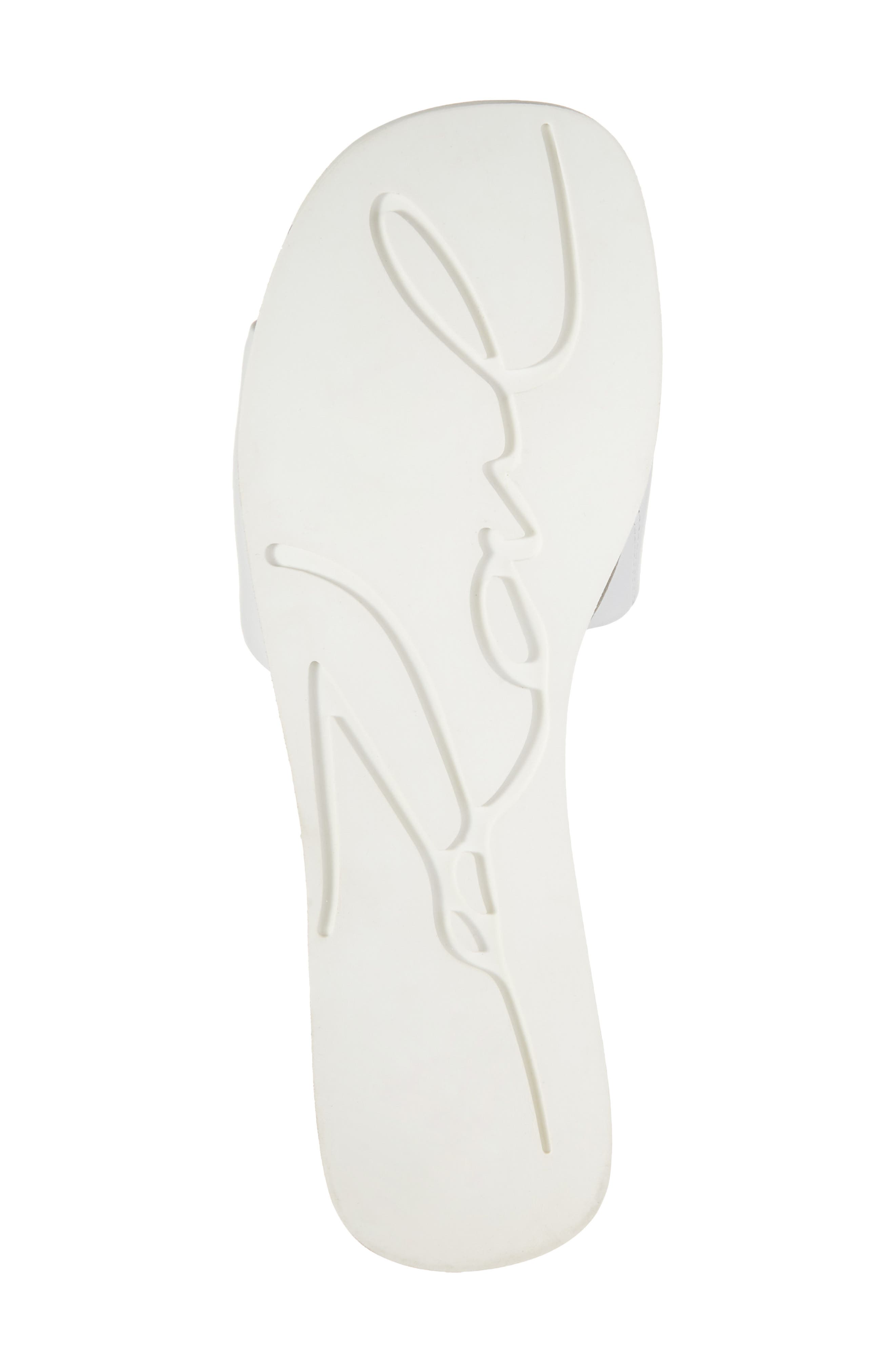 KARL LAGERFELD PARIS Jazelle Embellished Slide Sandal, Alternate, color, Bright White