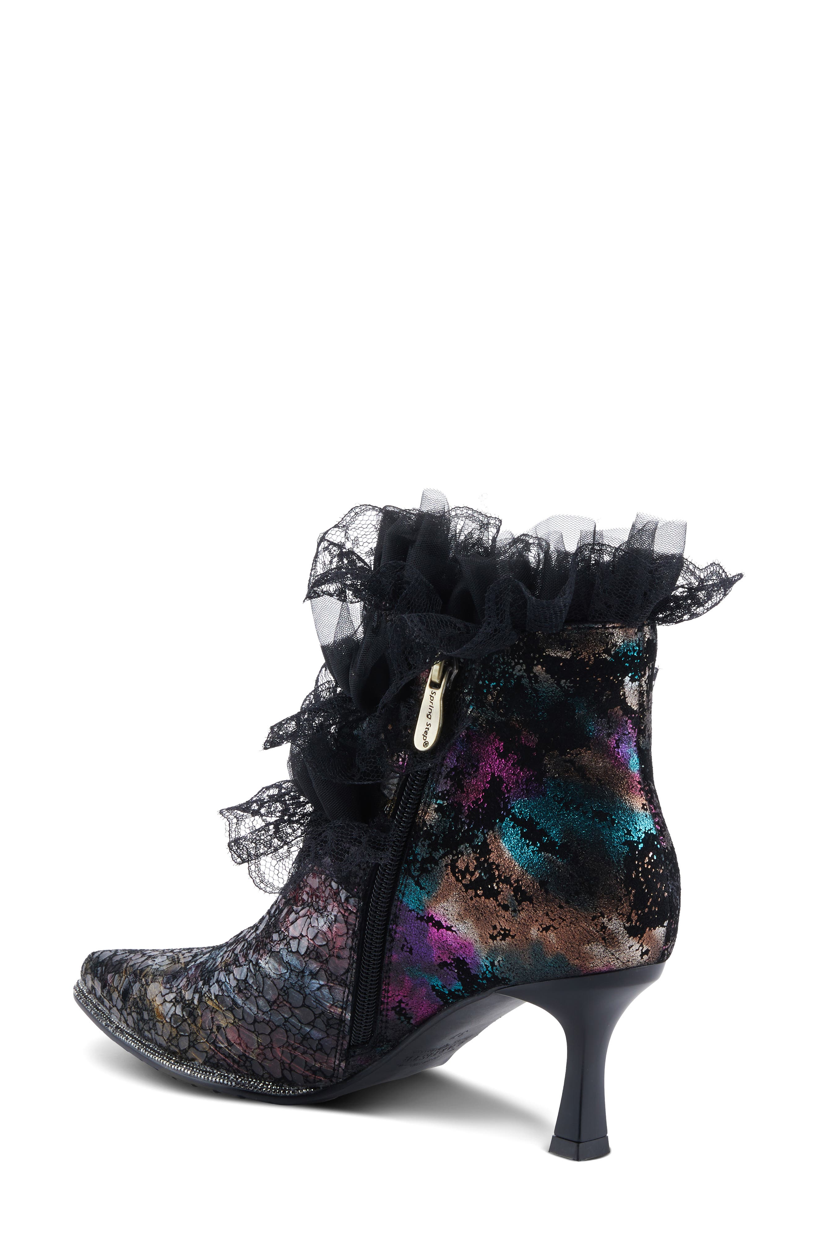 L'Artiste by Spring Step Lacenshine Pointed Toe Bootie, Alternate, color, 