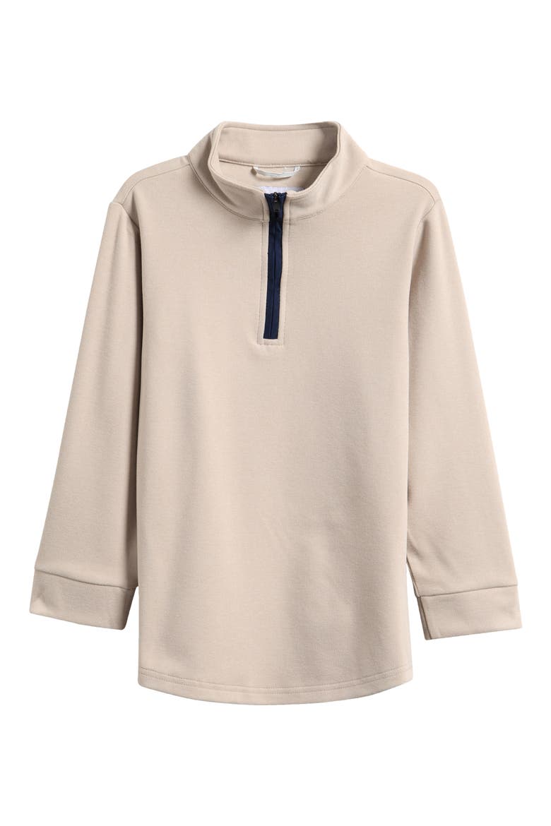 Kids' Emery Quarter Zip Sweatshirt, Main, color, TAN