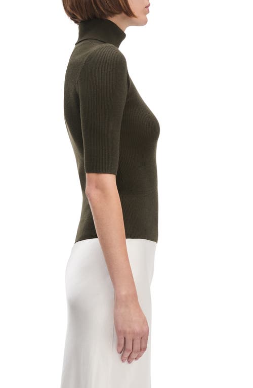 Favorite Daughter The Amelia Merino Wool Turtleneck Top In Green