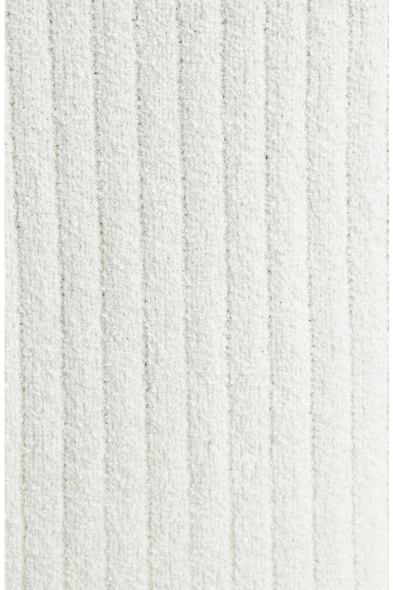 Bouclé Rib Polo, Alternate, color, WHITE