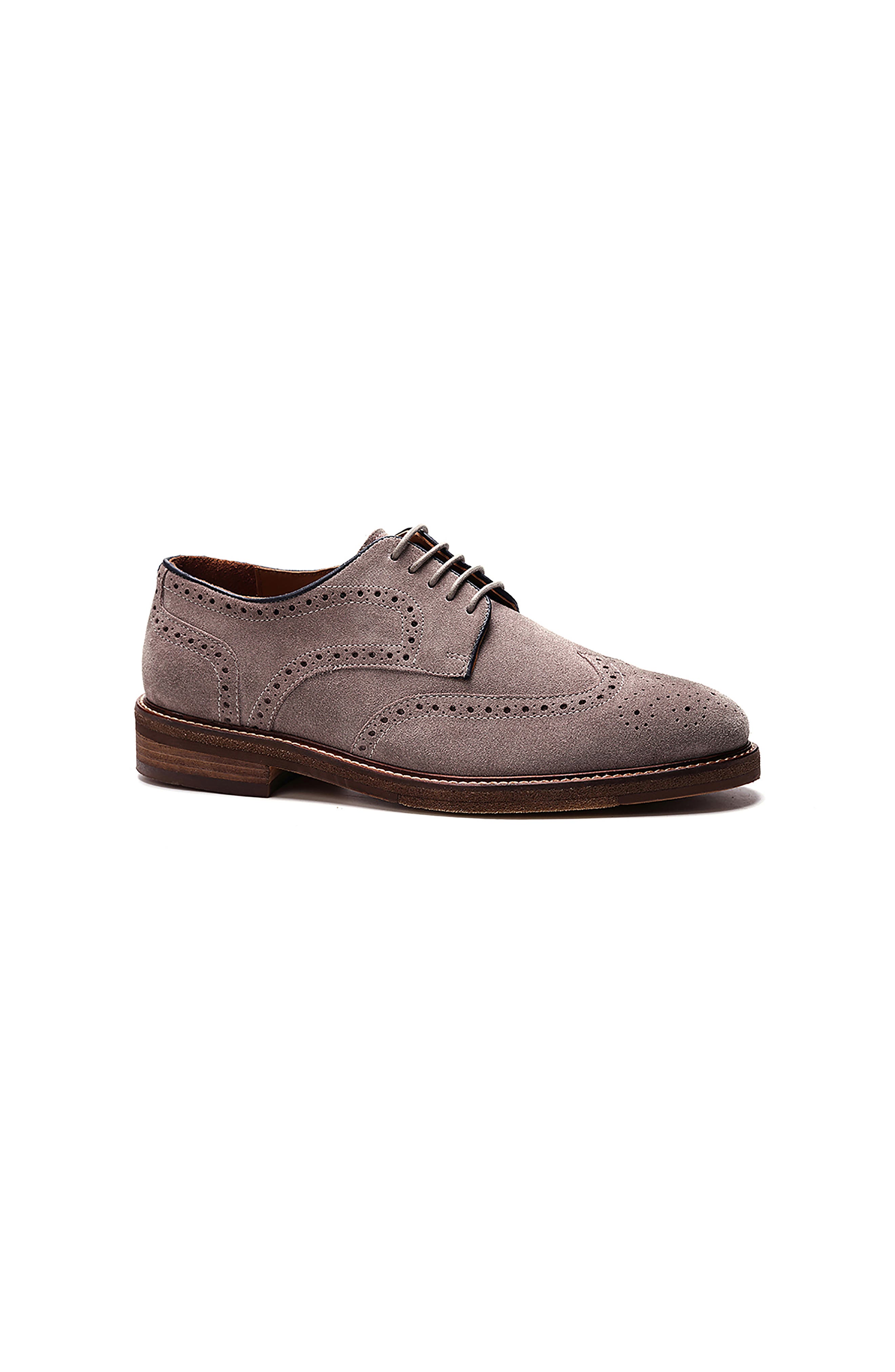 A. Veer Cambridge Wingtip Lace-up, Main, color, Taupe Suede