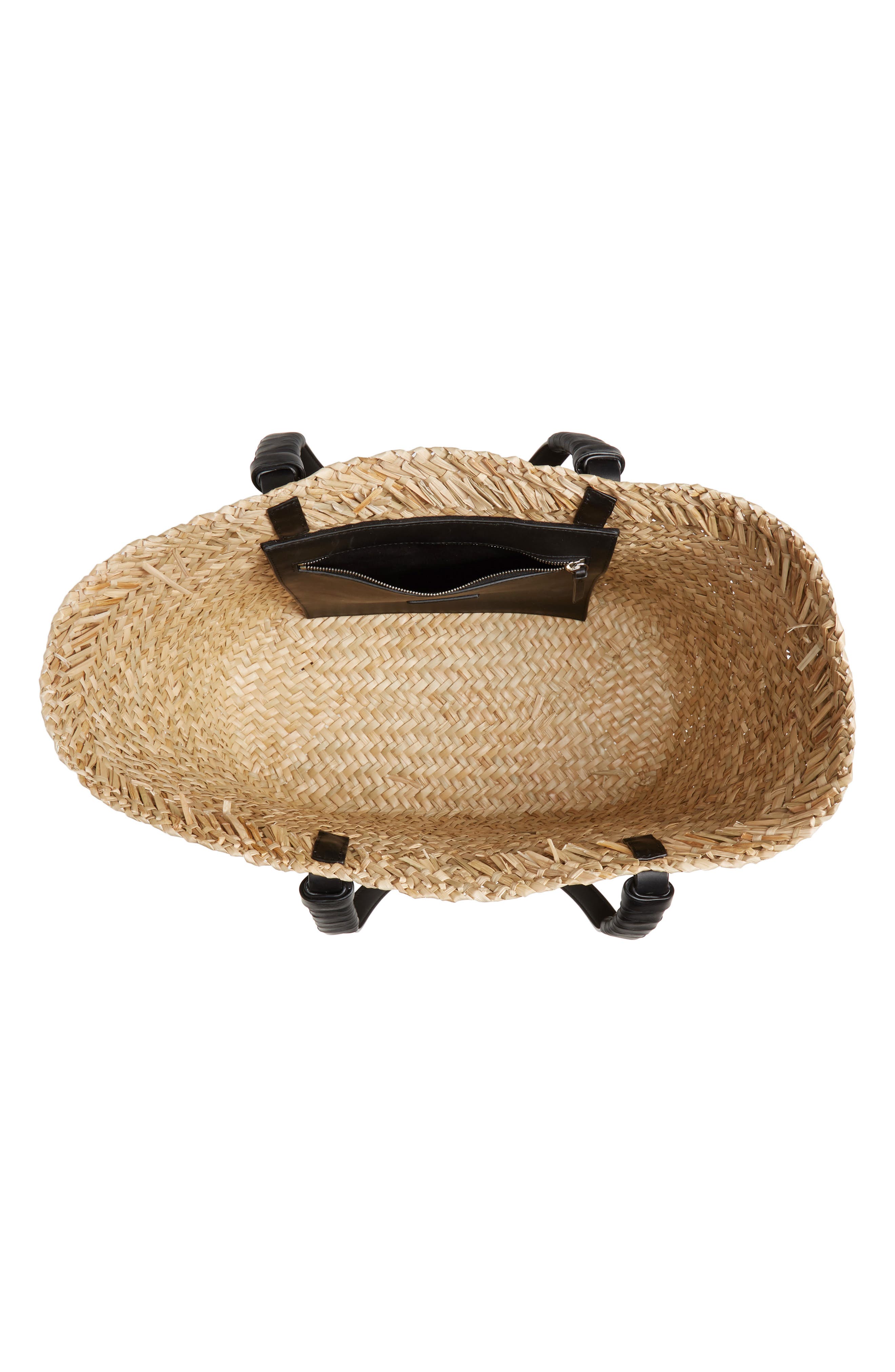 AllSaints Playa East/West Woven Straw Beach Tote, Alternate, color, 