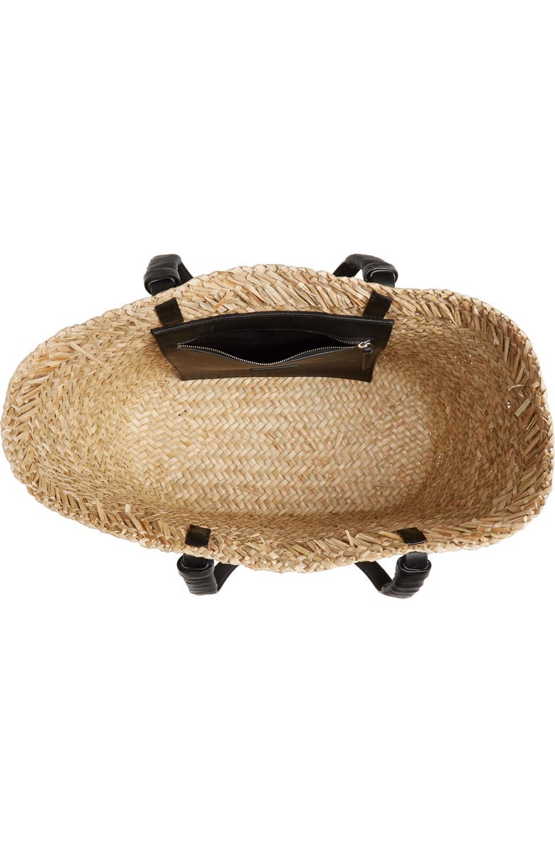 AllSaints Playa East/West Woven Straw Beach Tote, Alternate, color,