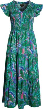 SUGARLIPS Vesper Geo Sunfire Print Maxi Dress