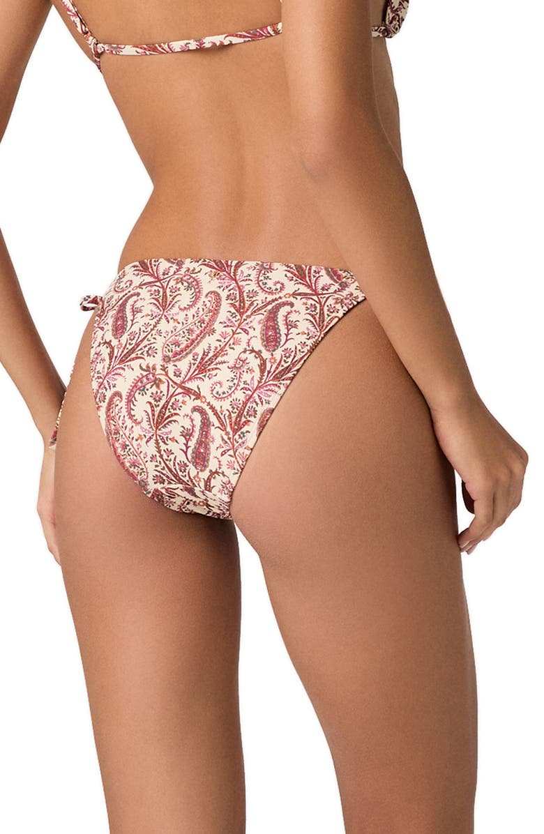 PAIGE Camille Side Tie Bikini Bottoms, Alternate, color, Cream Multi