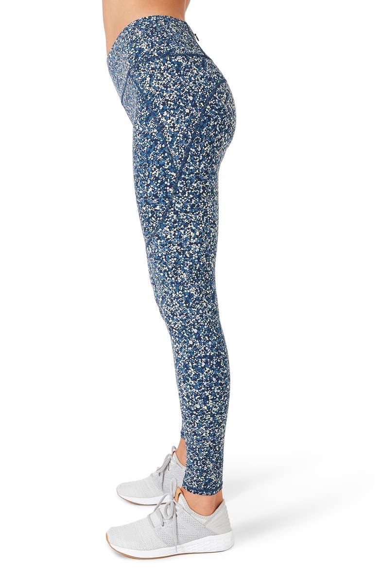 Power Workout Leggings, Alternate, color, BEETLE BLUE HEXAGON PRINT