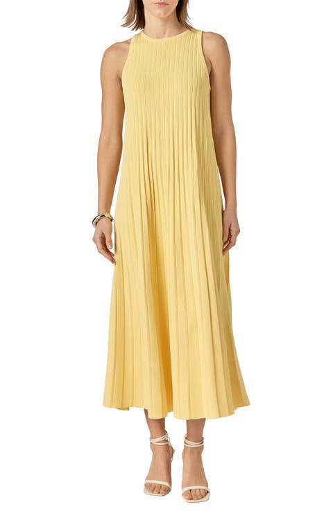 Pleated Knit Sleeveless Maxi Dress
