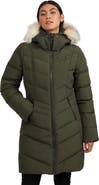 Pajar January Down Chevron Puffer with Detachable Hood Fur