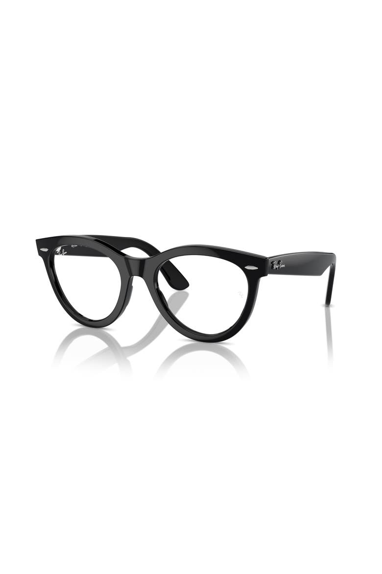 51mm Round optical glasses, Main, color, Black