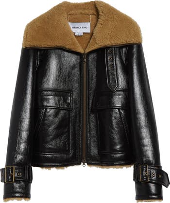Veronica Beard Danika Genuine Shearling Jacket Nordstrom