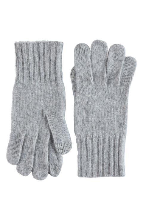 Cashmere Rib Knit Gloves