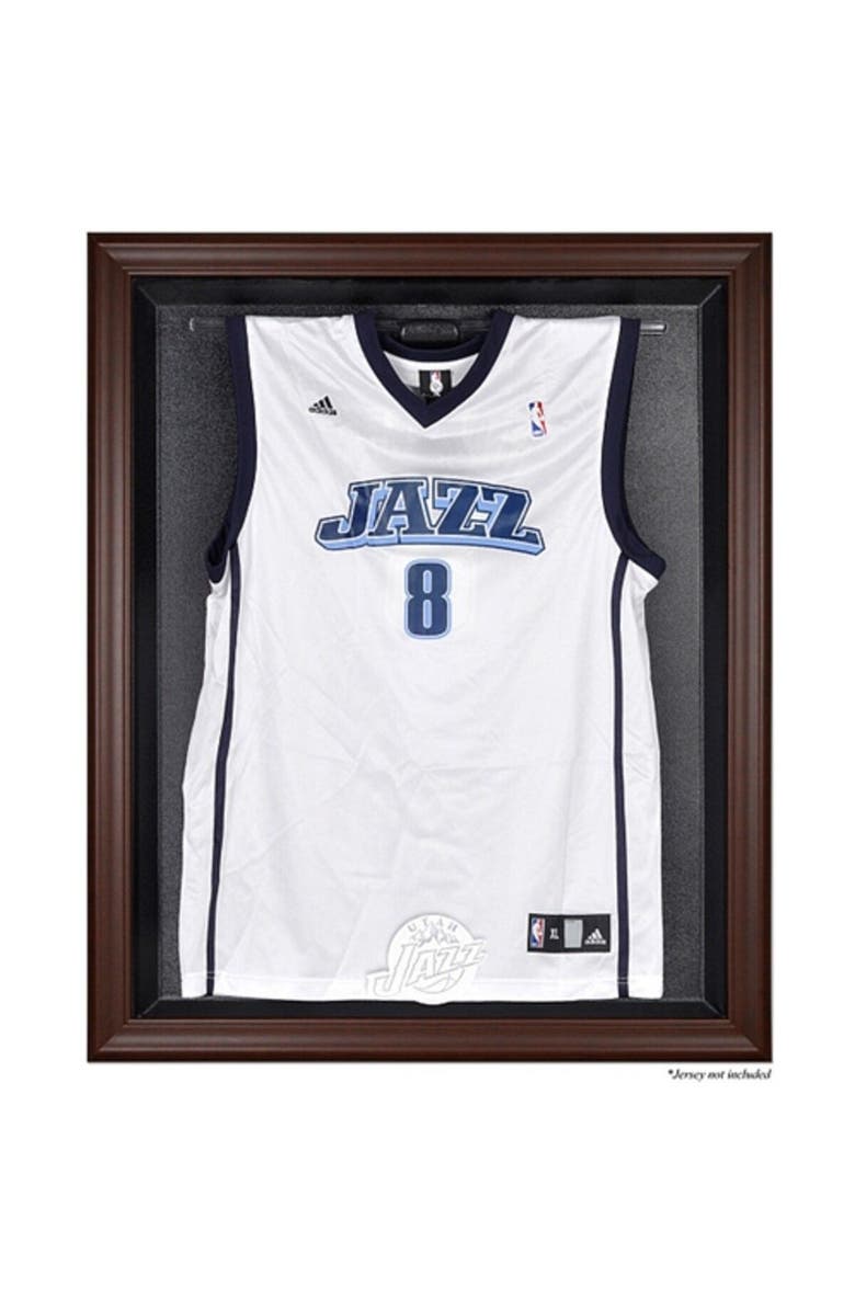 FANATICS AUTHENTIC Utah Jazz Brown Framed Hardwood Classics 2004 - 2016 Team Logo Jersey Display Case, Main, color, 