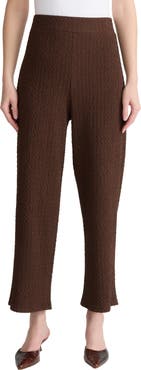 Jones New York Puckered Wide Leg Pull-On Ankle Pants