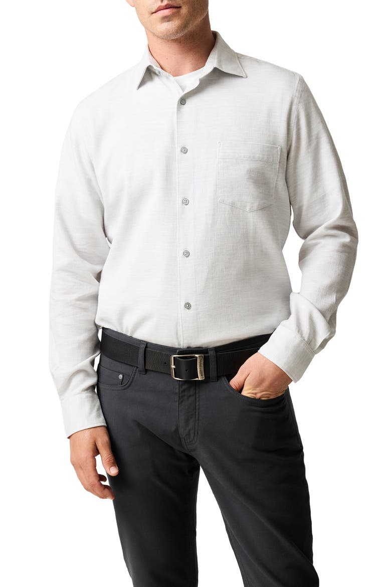Airtex Slim Fit Cotton Button-Up Shirt, Main, color, DUSK