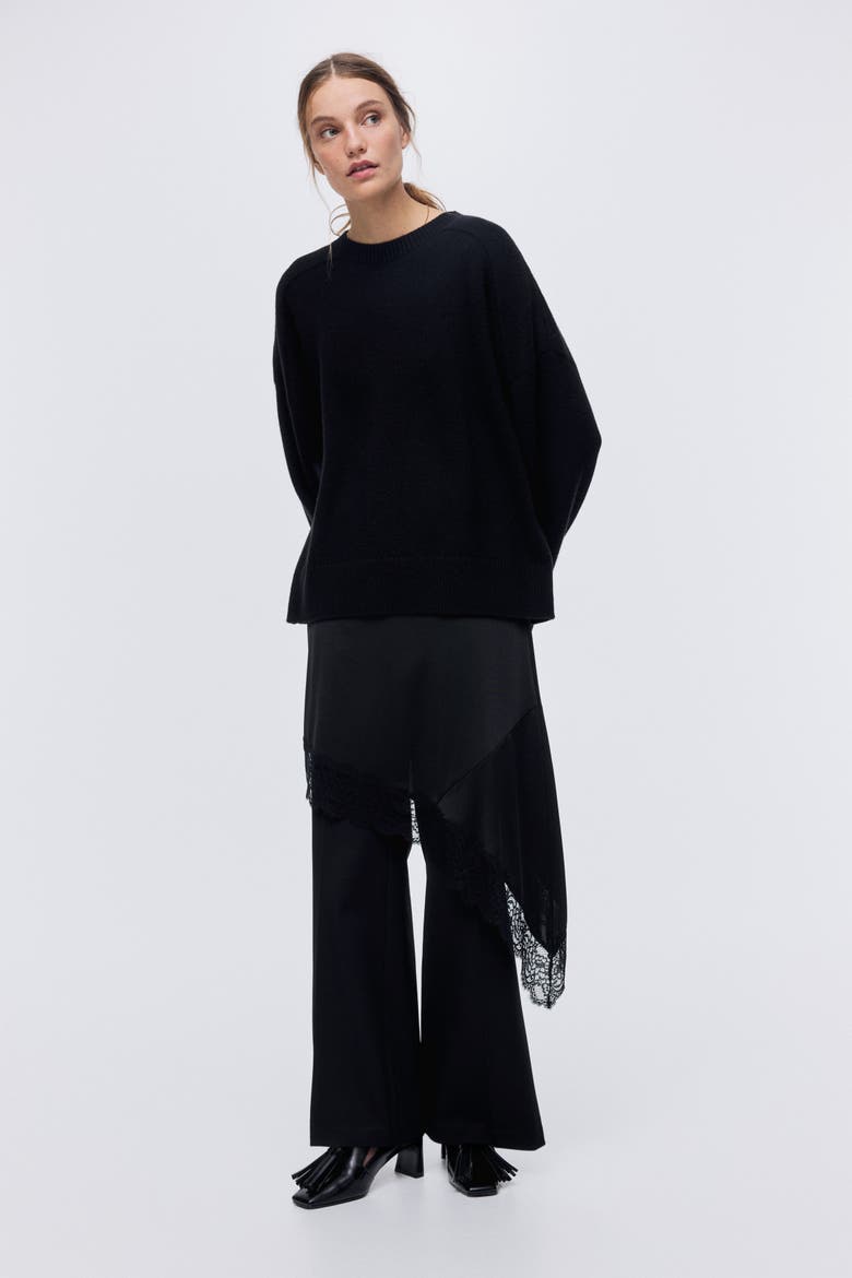 Flared Pants, Alternate, color, Black