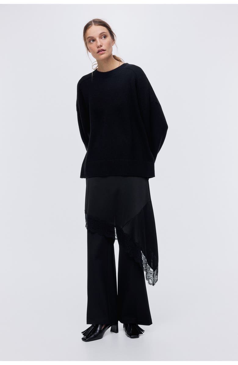 H&M Flared Trousers, Alternate, color, Black
