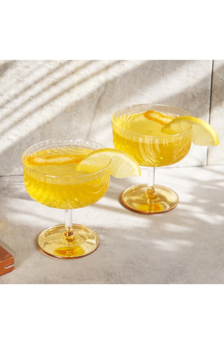 Viski Deco Gatsby Coupes Set of 2, Alternate, color, Clear