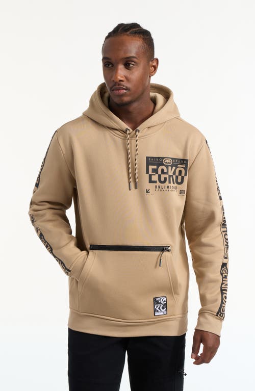Ecko Unltd . Truss Zip Hoodie In Taupe