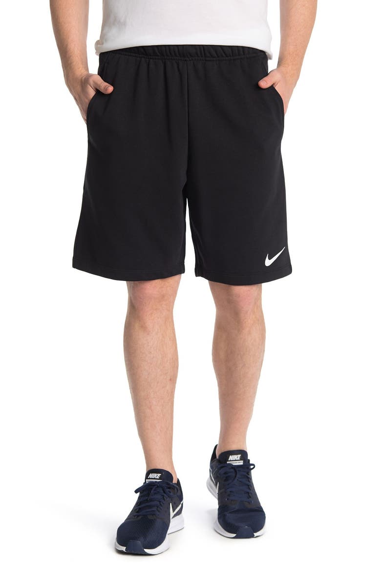 Dri-FIT Fleece Shorts, Main, color, 010 BLACK/WHITE