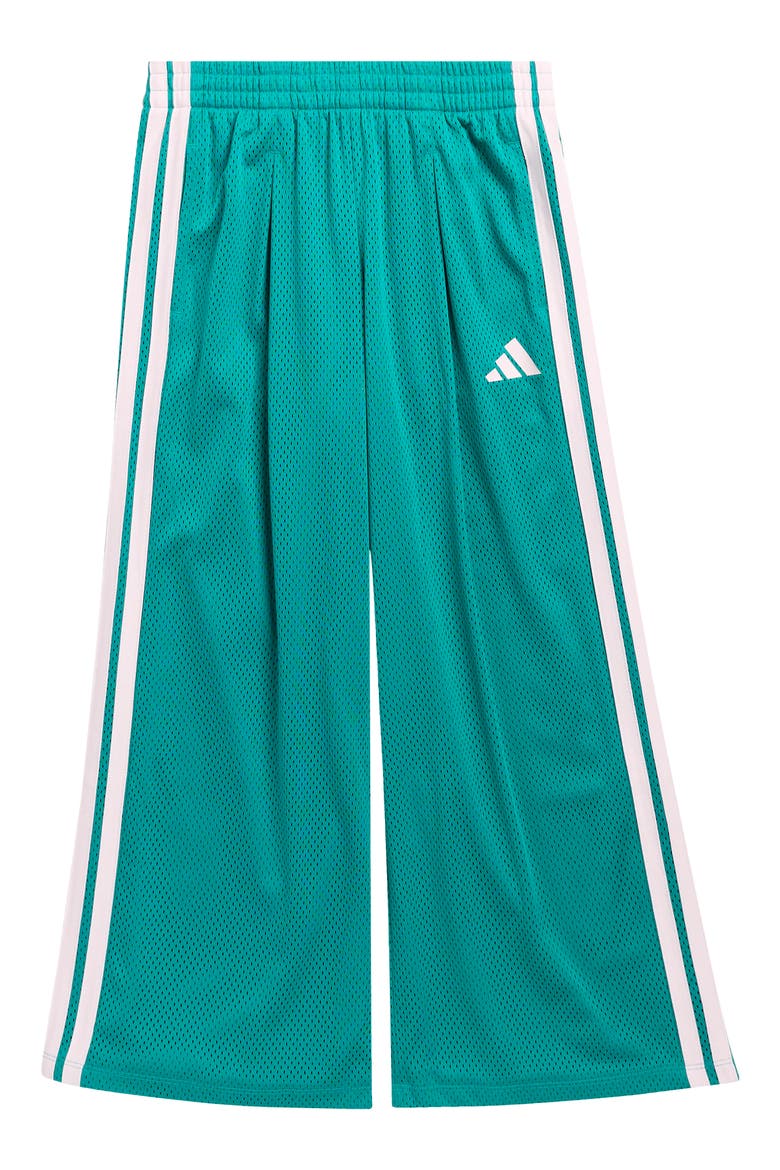 Kids' Front Pleat Wide Leg Mesh Active Pants, Main, color, DARK TEAL