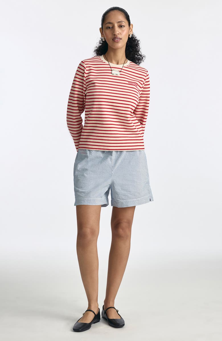 Brooklyn Industries Goji Long Sleeve T-Shirt, Alternate, color, Goji Berry Stripe