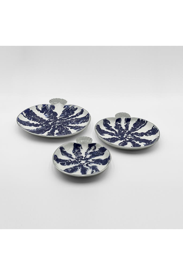 LA MAR Round Serving Platter, Alternate, color, White