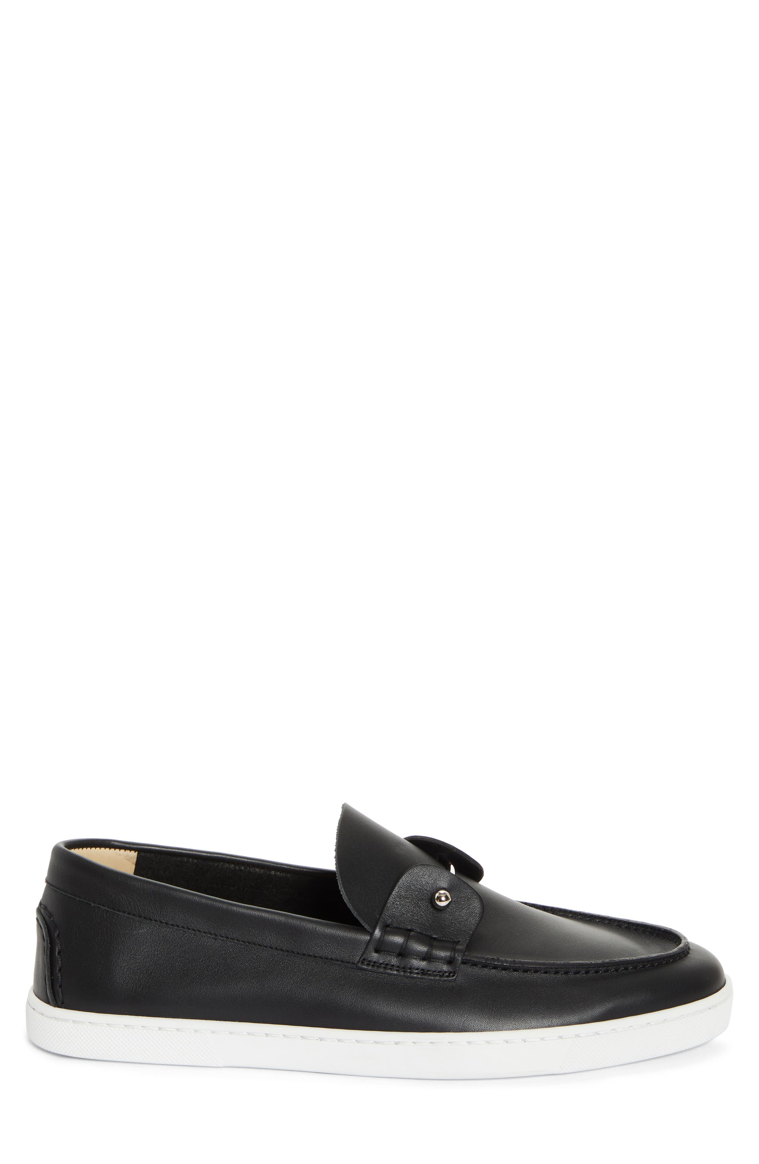 Christian Louboutin Chambeliboat Flat Loafer, Alternate, color, Bk01-Black