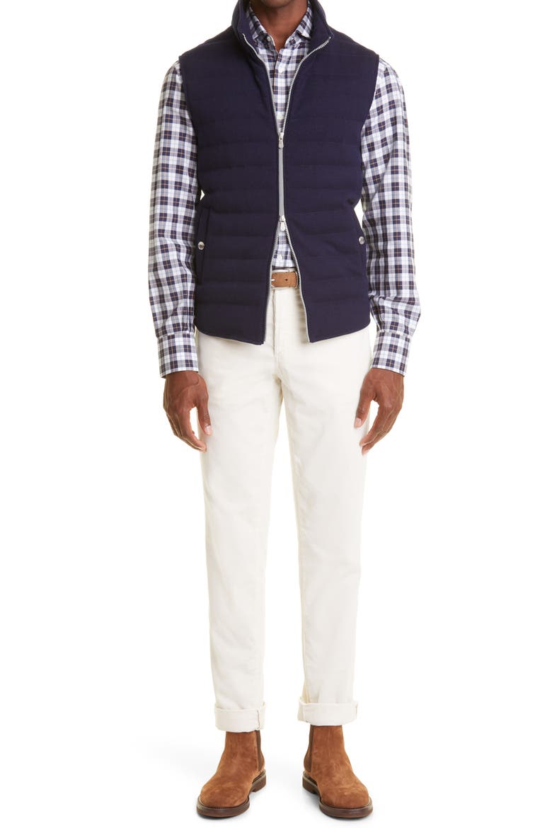 Fine Wale Cotton Corduroy Pants, Alternate, color, OFF WHITE