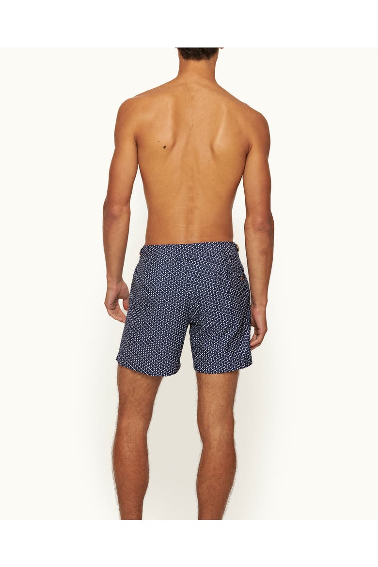 Bulldog Jacquard Mid-Length Swim Shorts, Alternate, color, NIGHT IRIS