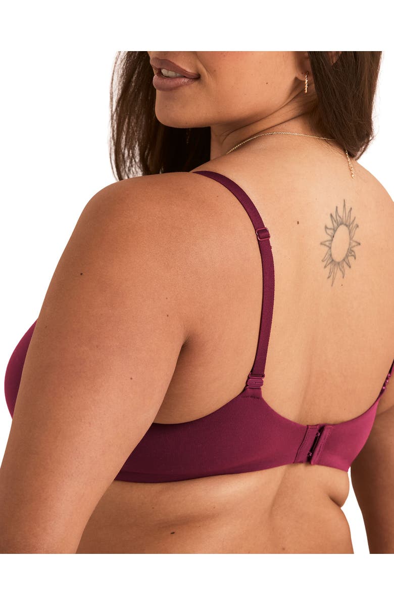 Adore Me Janelle Contour Demi Bra, Alternate, color, Dark Red