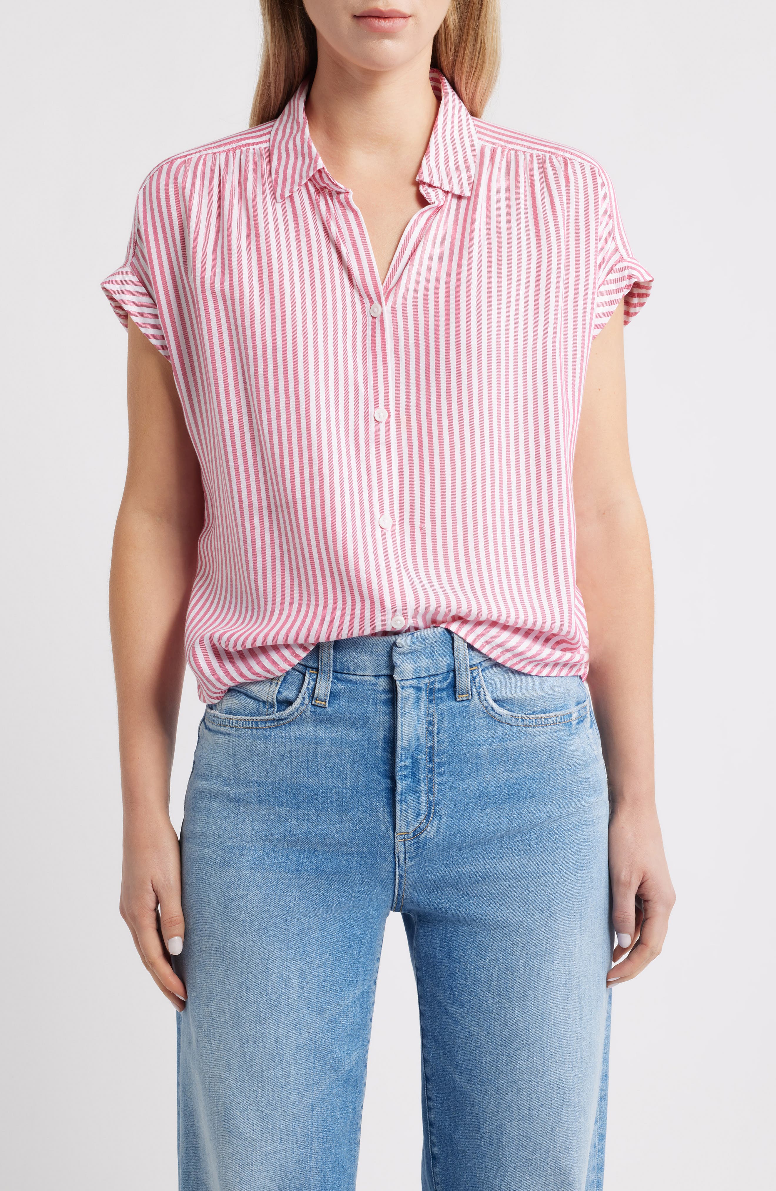 Daria Stripe Button-Up Shirt - image 5