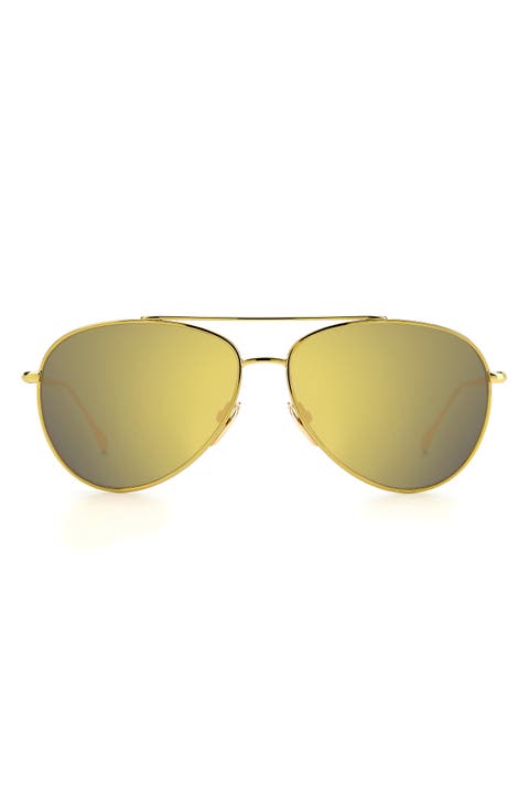 60mm Gradient Aviator Sunglasses