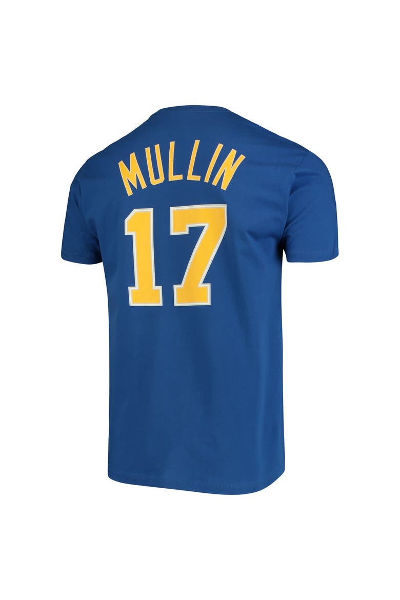 Men's Mitchell & Ness Chris Mullin Royal Golden State Warriors Hardwood Classics Name & Number Team T-Shirt, Alternate, color, Royal