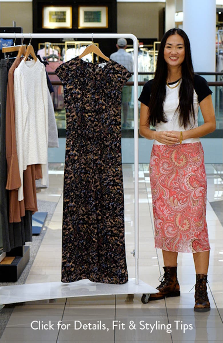 Shirred Cap Sleeve Maxi Dress, sales video thumbnail