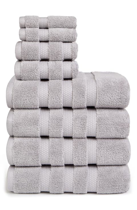 8-Piece Zero Twist Cotton Towel Set