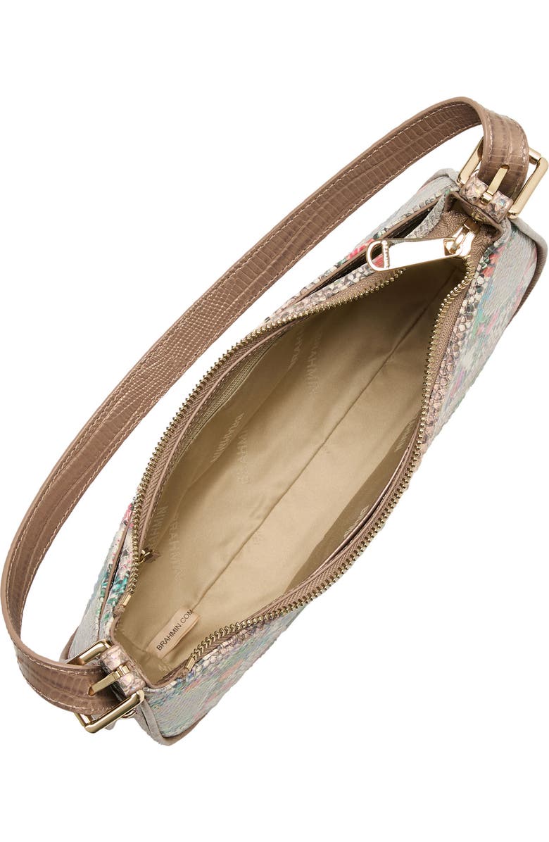Brahmin Kyrie Croc Embossed Leather Shoulder Bag, Alternate, color,