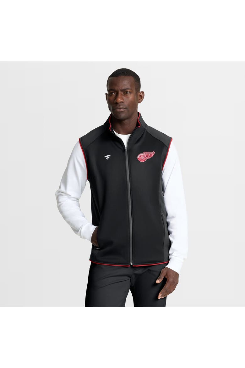 Men's Fanatics Black Detroit Red Wings Authentic Pro Rink Full-Zip Vest, Main, color, Black