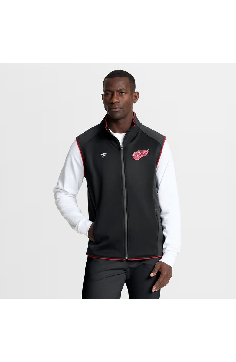 FANATICS Men
s Fanatics Black Detroit Red Wings Authentic Pro Rink Full-Zip Vest, Main, color, Black