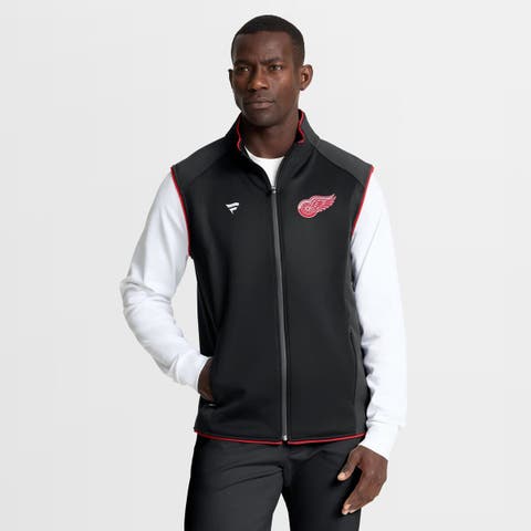 Men
s Fanatics Black Detroit Red Wings Authentic Pro Rink Full-Zip Vest