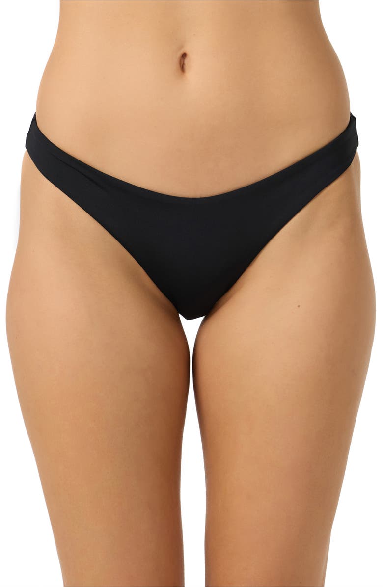 O'Neill Rockley Saltwater Solids Bikini Bottoms, Main, color, Black
