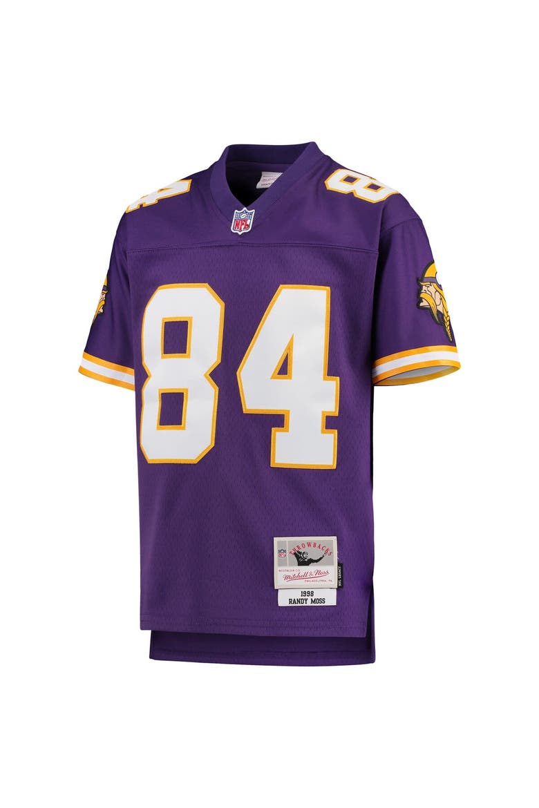 Youth Mitchell & Ness Randy Moss Purple Minnesota Vikings 1998 Legacy Retired Player Jersey, Alternate, color, Purple