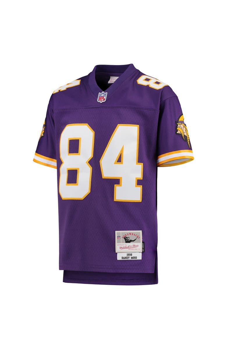 Mitchell & Ness Youth Mitchell & Ness Randy Moss Purple Minnesota Vikings 1998 Legacy Retired Player Jersey, Alternate, color, Purple