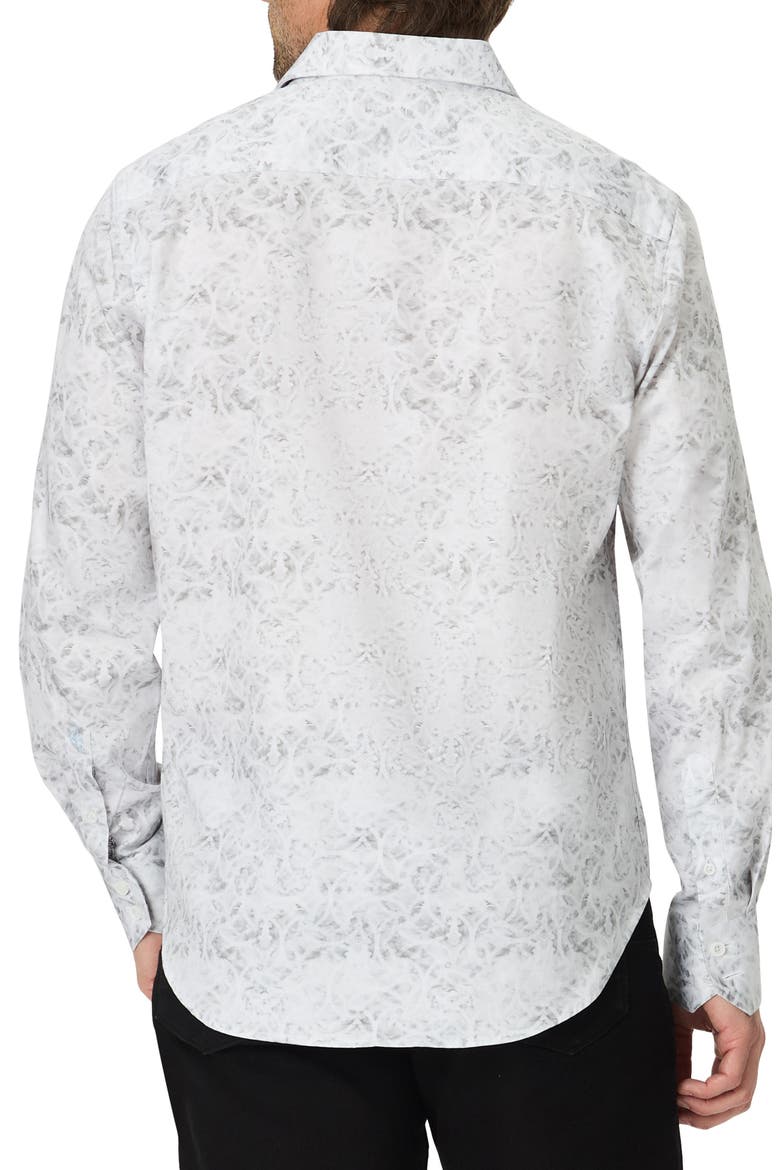 Culloden Print Stretch Cotton Shirt, Alternate, color, WHITE