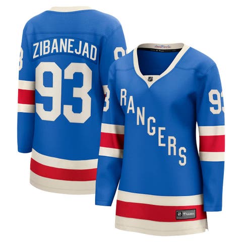 Women
s Fanatics Mika Zibanejad Blue New York Rangers Centennial Breakaway Jersey