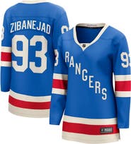 FANATICS Women's Fanatics Mika Zibanejad Blue New York Rangers Centennial Breakaway Jersey